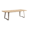 **Table de conférence en bois avec pieds en métal, design moderne**