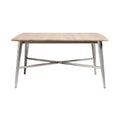 **Table rectangulaire en bois avec pieds en métal**