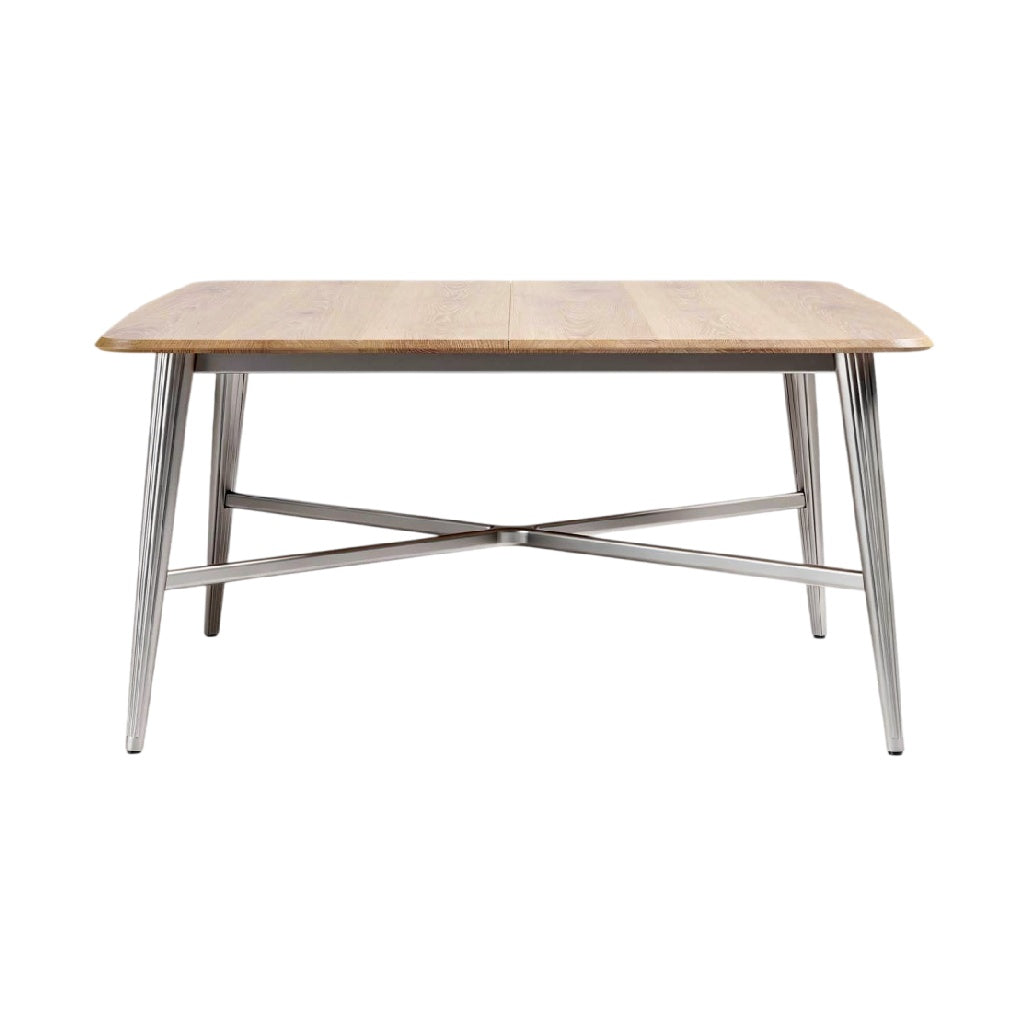 **Table rectangulaire en bois avec pieds en métal**