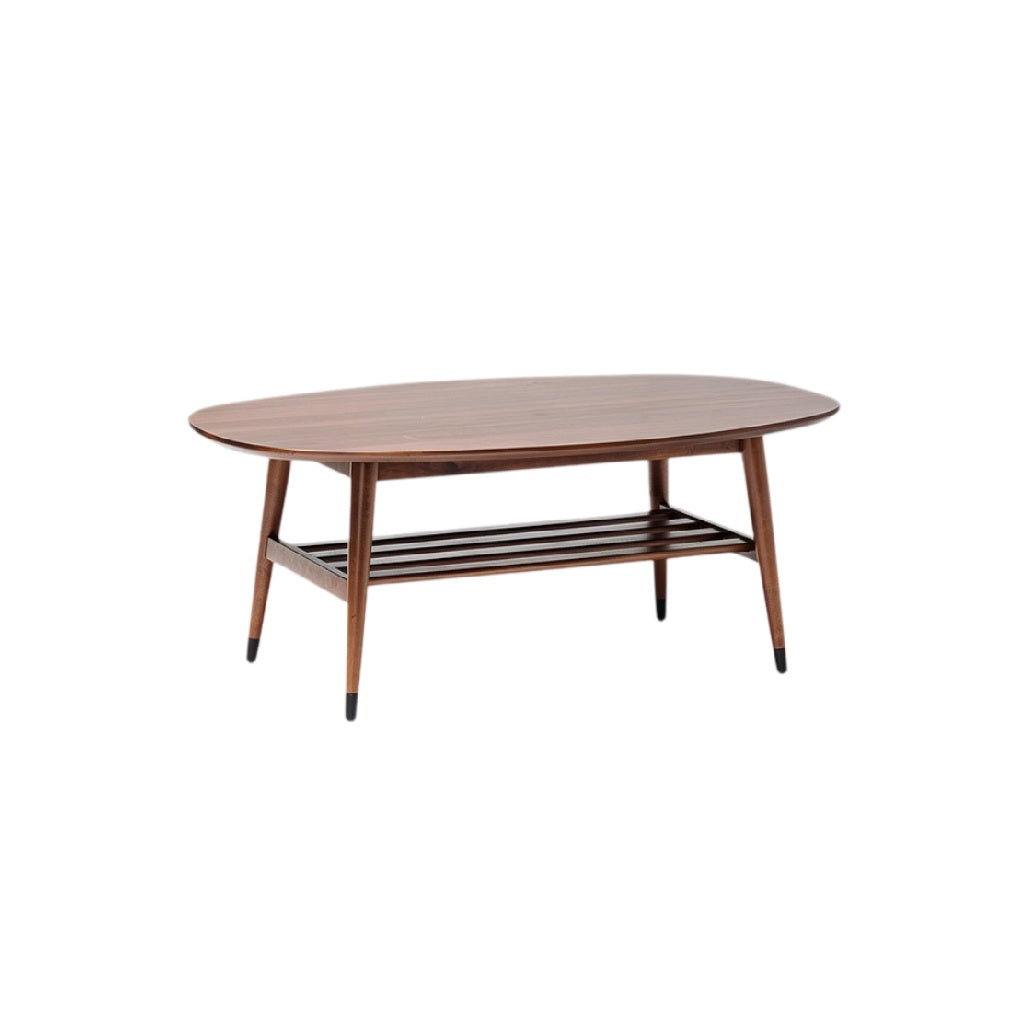 **Table basse en bois avec étagère intégrée, design moderne et élégant**