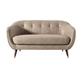 **Canapé moderne en tissu beige avec boutons décoratifs**