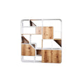 **Étagère modulable en bois et métal avec design géométrique**